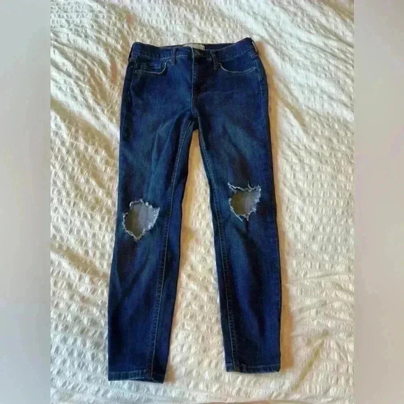 Free People Womens size 27 stretch skinny jean denim - Picture 2 of 9